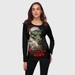 Лонгслив женский Дракон Санта 2024, цвет: 3D-принт — фото 2