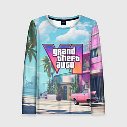 Лонгслив женский GTA 6 Vice city, цвет: 3D-принт