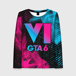 Женский лонгслив GTA 6 - neon gradient