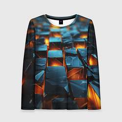 Женский лонгслив Темные плитки в лаве