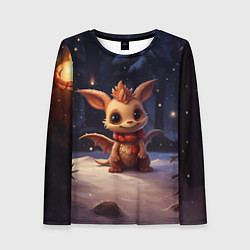 Женский лонгслив Дракон кристаллический владыка