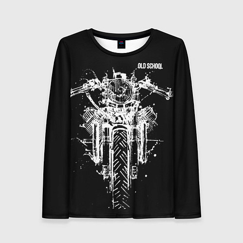 Женский лонгслив Old school motorcycle / 3D-принт – фото 1