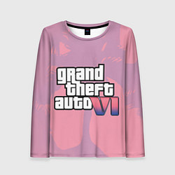 Лонгслив женский GTA 6 pink, цвет: 3D-принт