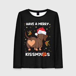 Женский лонгслив Have a merry kissmyass