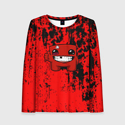 Лонгслив женский Super Meat Boy краски, цвет: 3D-принт