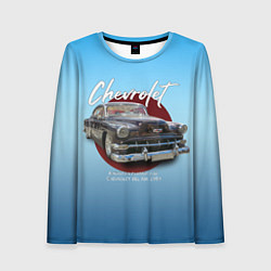 Лонгслив женский Американский классический автомобиль Chevrolet Bel, цвет: 3D-принт