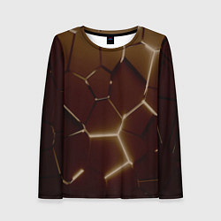 Женский лонгслив Ретро плиты разломы прошлого