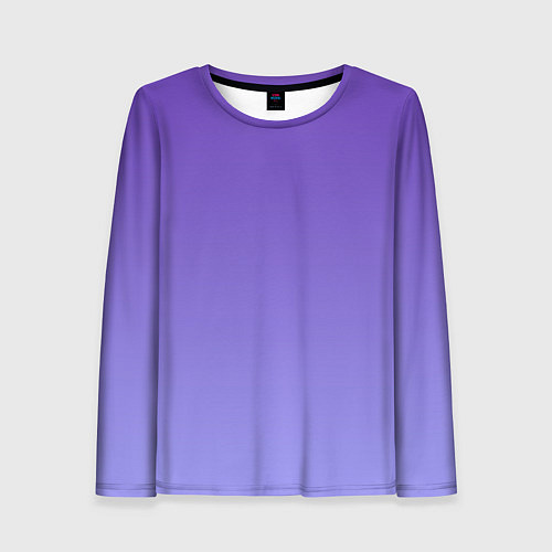 Женский лонгслив Светлый фиолетовый градиент / 3D-принт – фото 1