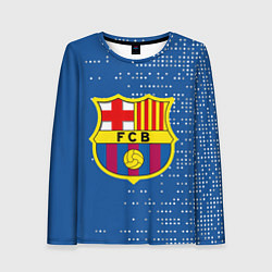 Лонгслив женский Футбольный клуб Барселона - логотип крупный, цвет: 3D-принт