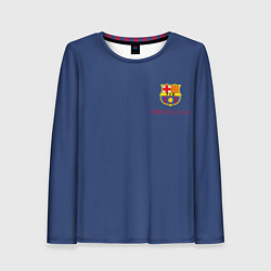 Лонгслив женский Месси - 10 номер футбольный клуб Барселона, цвет: 3D-принт