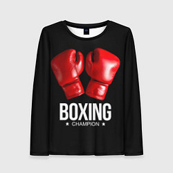 Лонгслив женский Boxing Champion, цвет: 3D-принт