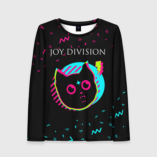 Женский лонгслив Joy Division - rock star cat / 3D-принт – фото 1
