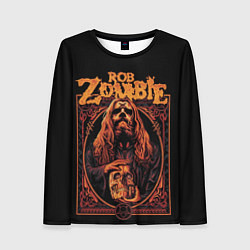 Лонгслив женский Rob zombie skull, цвет: 3D-принт