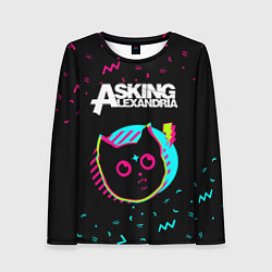 Женский лонгслив Asking Alexandria - rock star cat