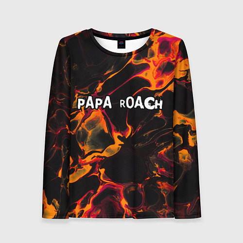 Женский лонгслив Papa Roach red lava / 3D-принт – фото 1