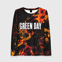 Лонгслив женский Green Day red lava, цвет: 3D-принт