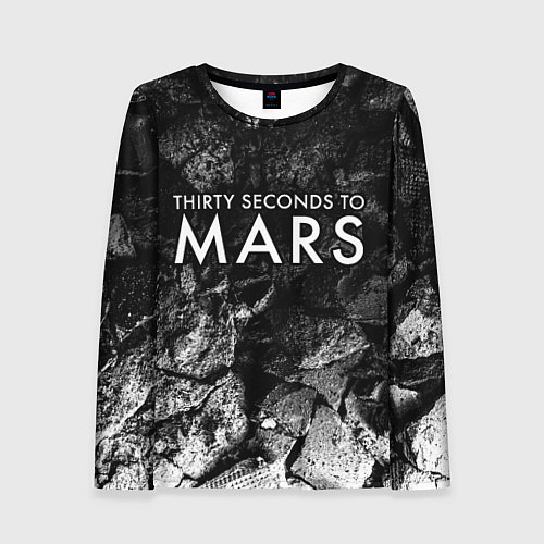 Женский лонгслив Thirty Seconds to Mars black graphite / 3D-принт – фото 1
