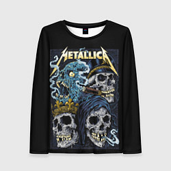 Лонгслив женский Metallica - skulls, цвет: 3D-принт