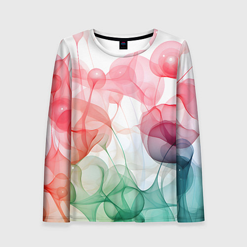 Женский лонгслив Цветные пузыри / 3D-принт – фото 1