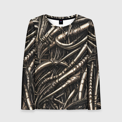 Женский лонгслив Серые трубки чужих / 3D-принт – фото 1