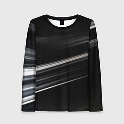 Лонгслив женский Black abstract background, цвет: 3D-принт