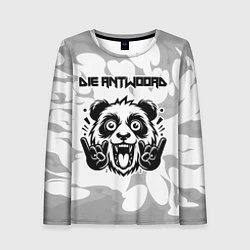 Лонгслив женский Die Antwoord рок панда на светлом фоне, цвет: 3D-принт