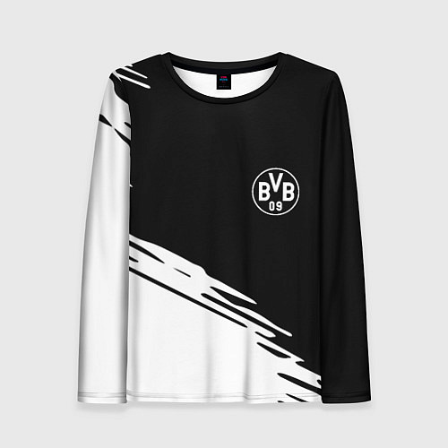 Женский лонгслив Borussia текстура краски / 3D-принт – фото 1