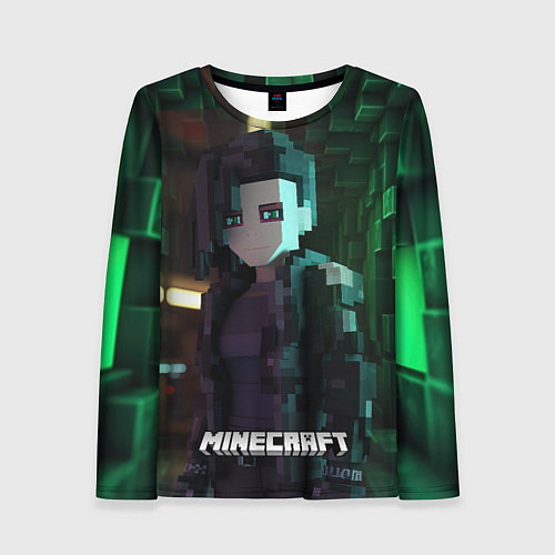 Женский лонгслив Minecraft matrix / 3D-принт – фото 1
