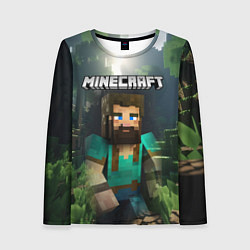 Лонгслив женский Minecraft персонаж с бородой, цвет: 3D-принт