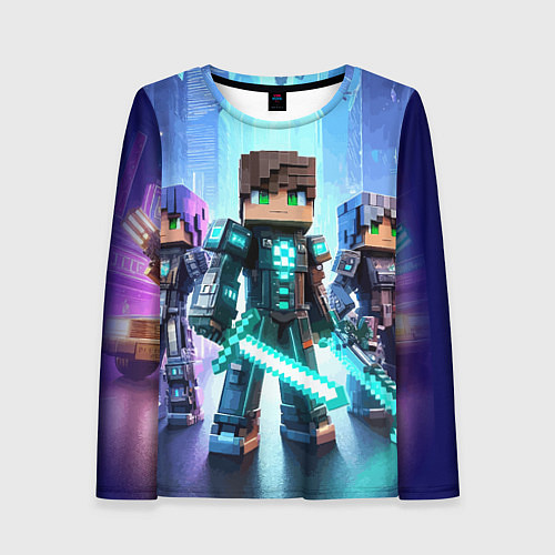 Женский лонгслив Minecraft - characters ai art / 3D-принт – фото 1