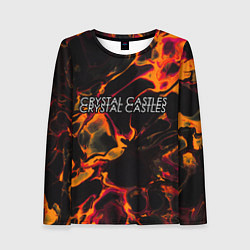 Женский лонгслив Crystal Castles red lava