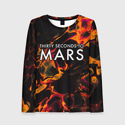 Женский лонгслив Thirty Seconds to Mars red lava