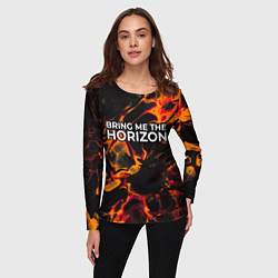 Лонгслив женский Bring Me the Horizon red lava, цвет: 3D-принт — фото 2