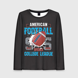 Лонгслив женский American football college league, цвет: 3D-принт