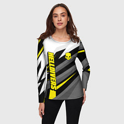 Лонгслив женский Helldivers 2: Uniform Yellow x White, цвет: 3D-принт — фото 2