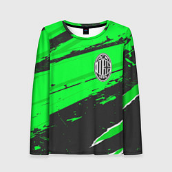 Лонгслив женский AC Milan sport green, цвет: 3D-принт