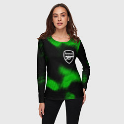 Лонгслив женский Arsenal sport halftone, цвет: 3D-принт — фото 2