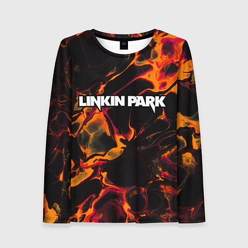 Женский лонгслив Linkin Park red lava / 3D-принт – фото 1