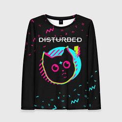 Лонгслив женский Disturbed - rock star cat, цвет: 3D-принт
