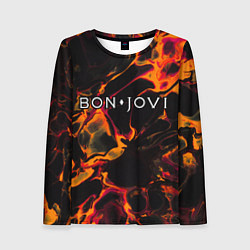 Женский лонгслив Bon Jovi red lava