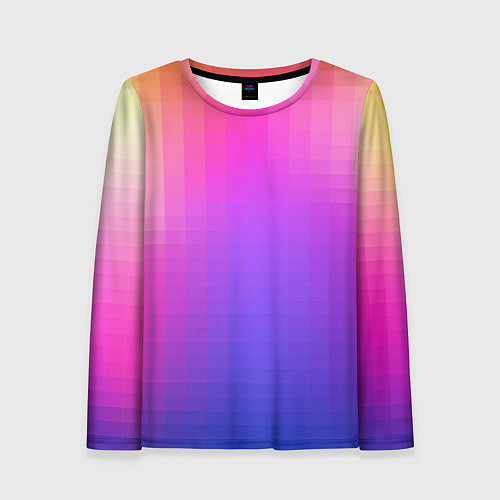 Женский лонгслив Gradient 8-bit / 3D-принт – фото 1