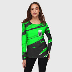 Лонгслив женский Monaco sport green, цвет: 3D-принт — фото 2