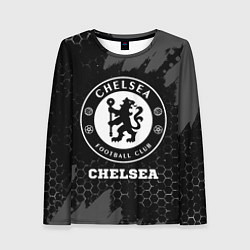 Лонгслив женский Chelsea sport на темном фоне, цвет: 3D-принт
