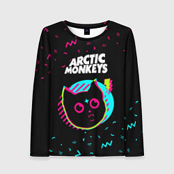 Лонгслив женский Arctic Monkeys - rock star cat, цвет: 3D-принт