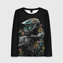 Женский лонгслив Абстрактный байкер