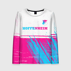 Женский лонгслив Hoffenheim neon gradient style посередине