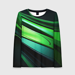 Женский лонгслив Абстрактные геометрические плавные линии минимализ