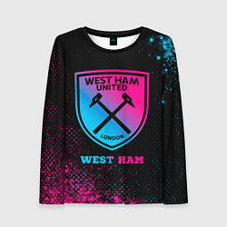 Женский лонгслив West Ham - neon gradient