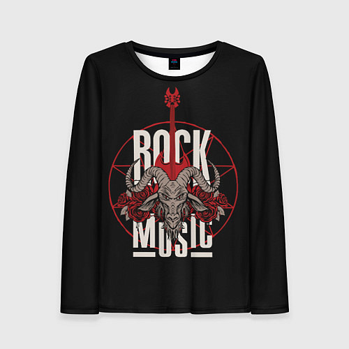 Женский лонгслив Рок музыка - тяжёлый рок / 3D-принт – фото 1