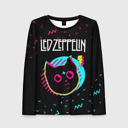 Женский лонгслив Led Zeppelin - rock star cat